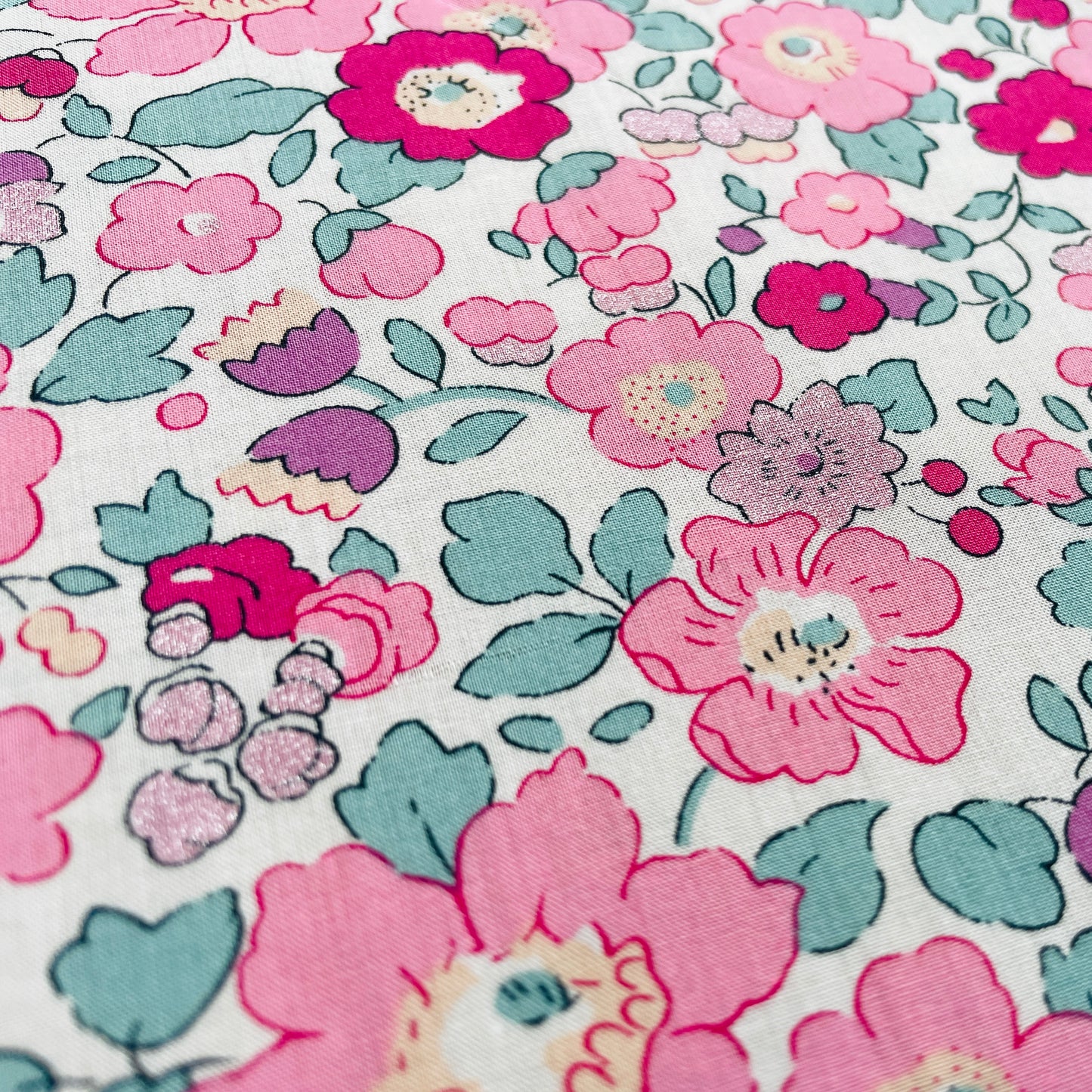 Liberty Fabrics Betsy A Tana Lawn Cotton Metallic