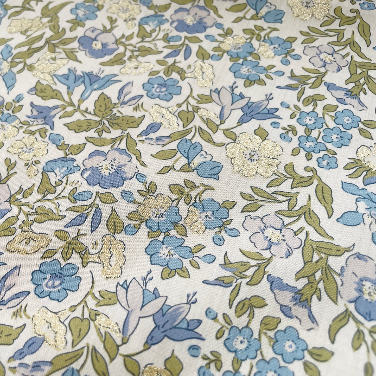 Liberty Fabrics Mamie A Tana Lawn Cotton Metallic