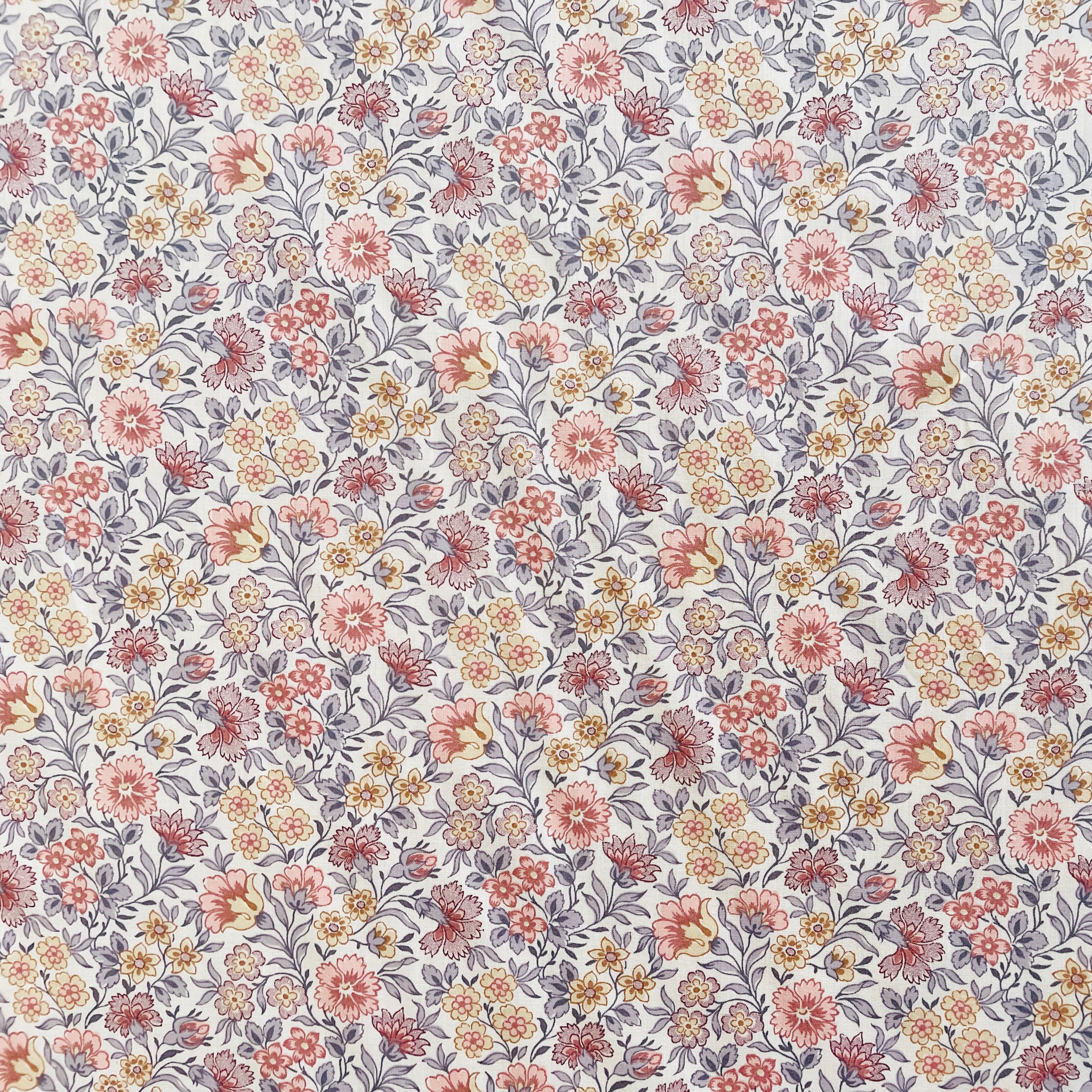 Liberty Fabrics Carnation Garden C Tana Lawn Cotton Metallic – The ...