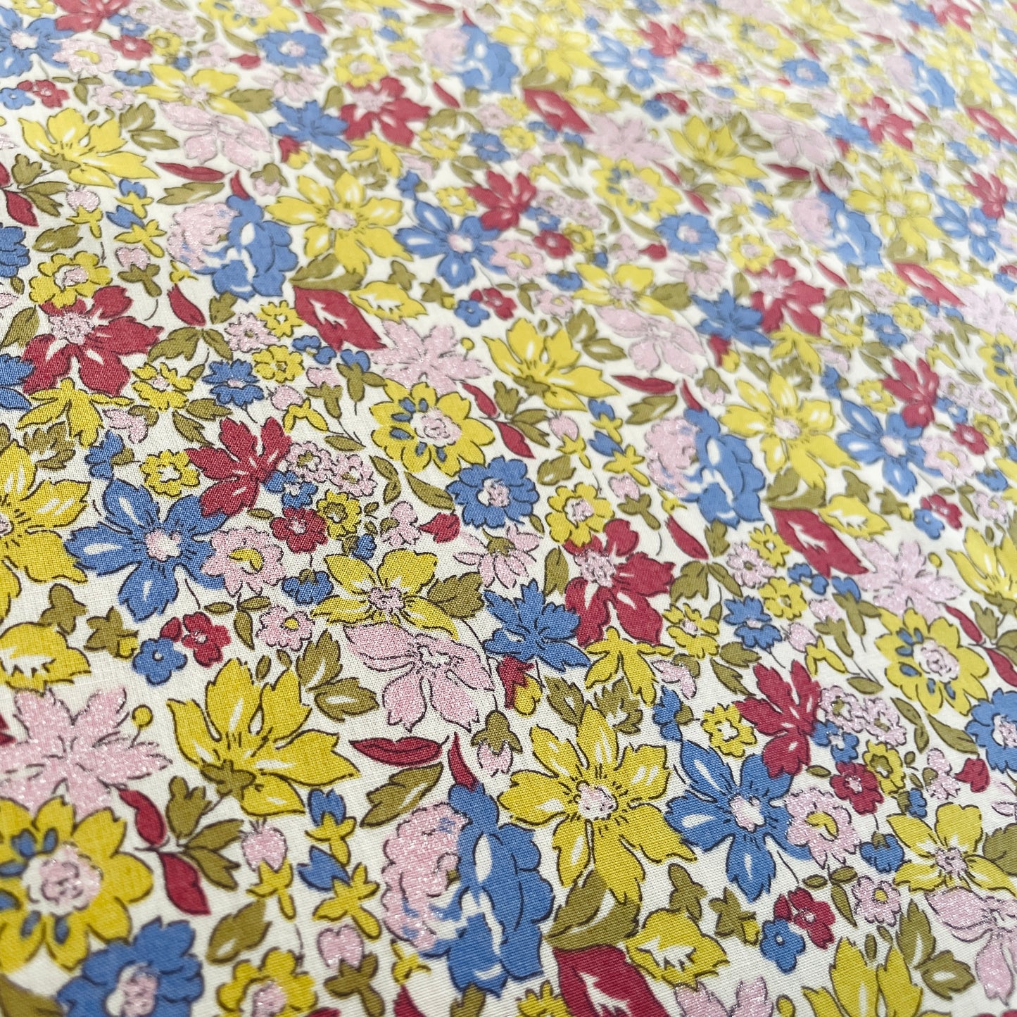 Liberty Fabrics Julia Belle C Tana Lawn Cotton Metallic