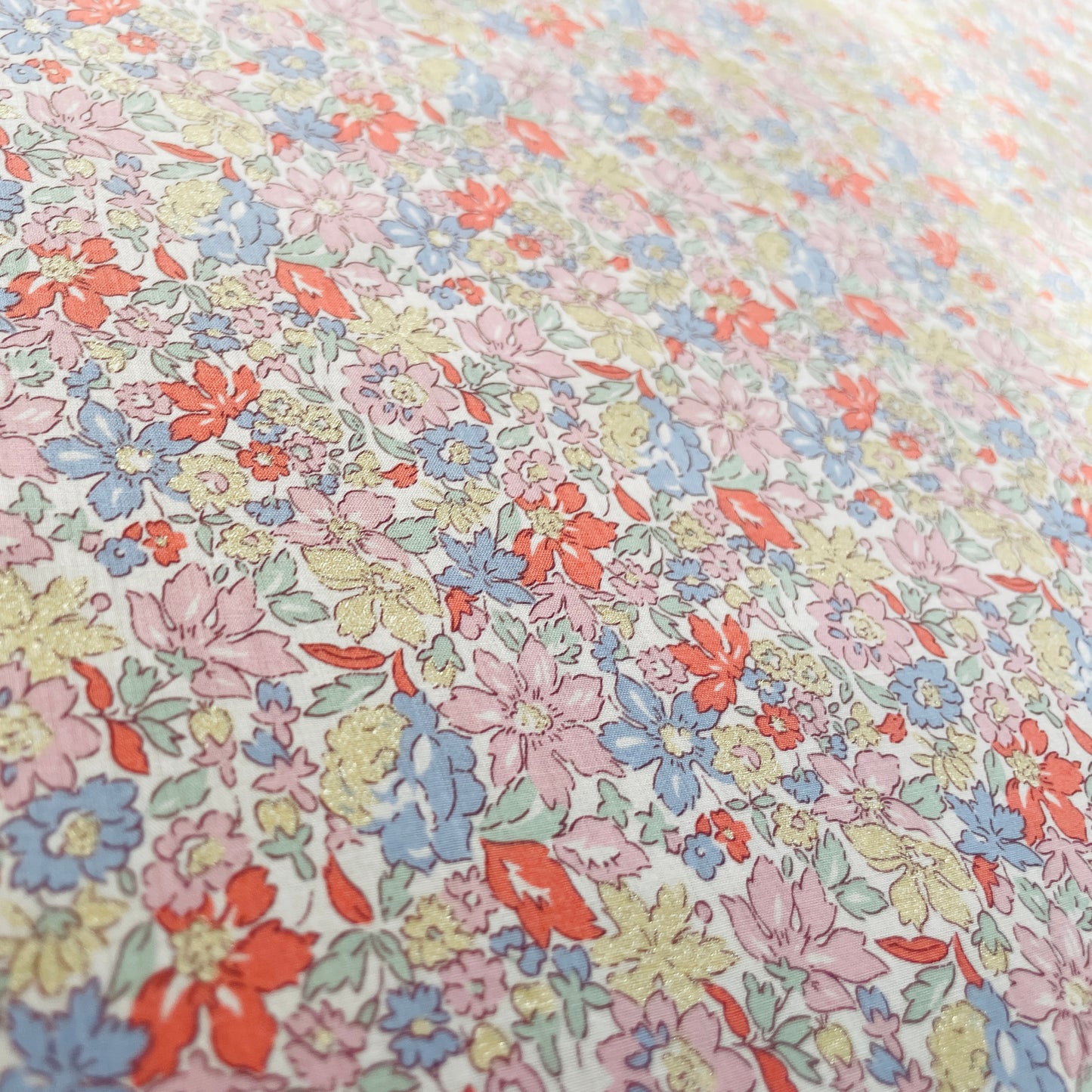 Liberty Fabrics Julia Belle A Tana Lawn Cotton Metallic