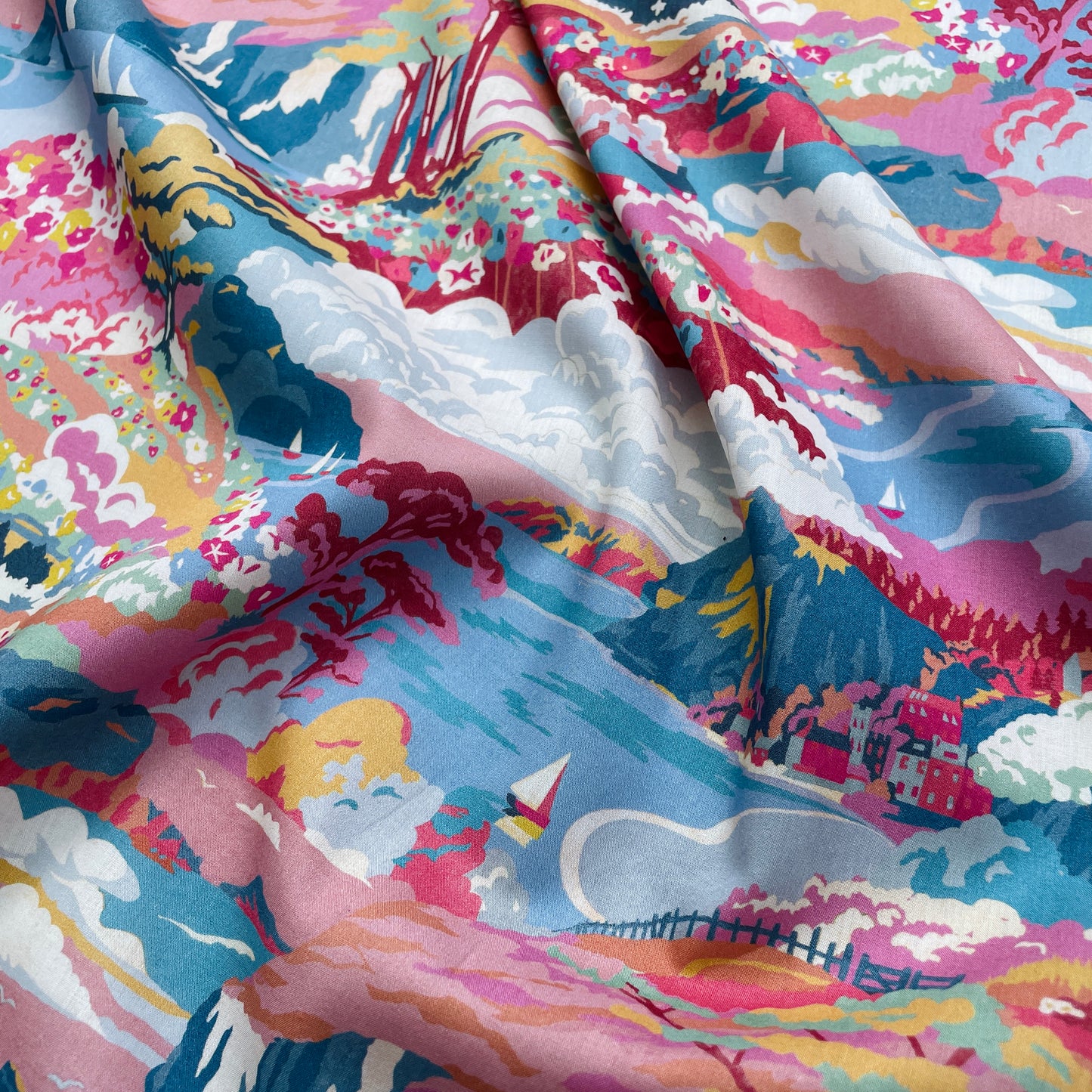 Liberty Fabrics Coastal Landscape A Tana Lawn Cotton