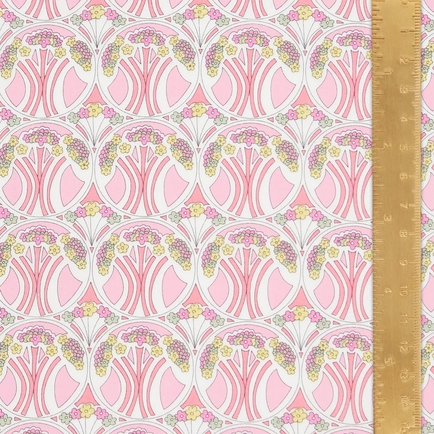 Liberty Fabrics Mauverina A Tana Lawn Cotton Metallic