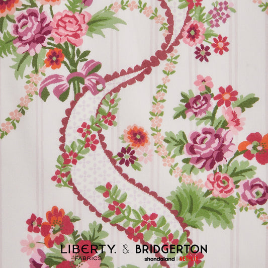 Liberty Fabrics x Bridgerton Ribbon Cascade A Tana Lawn Cotton