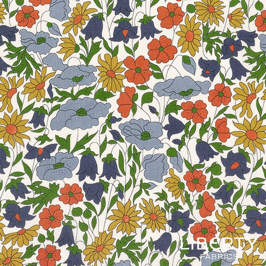 Liberty Fabrics 罂粟和雏菊S塔娜草坪棉