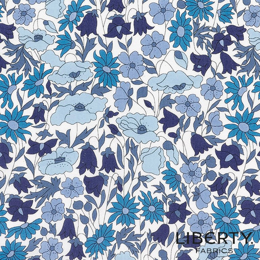 Liberty Fabrics 罂粟和雏菊U Tana草坪棉