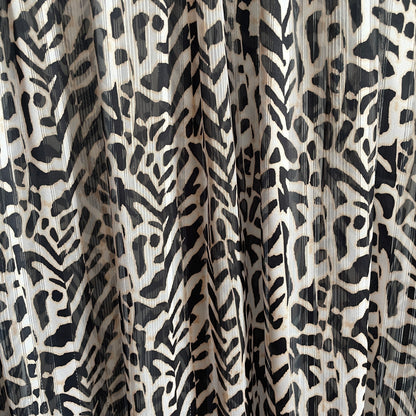 Animal print silky chiffon - lurex / satin stripe fabric