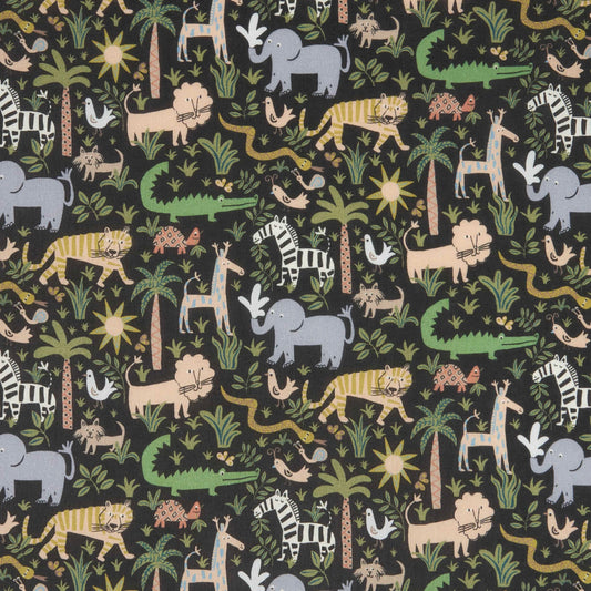 Liberty Fabrics Louie's Jungle A Tana plæne bomuld