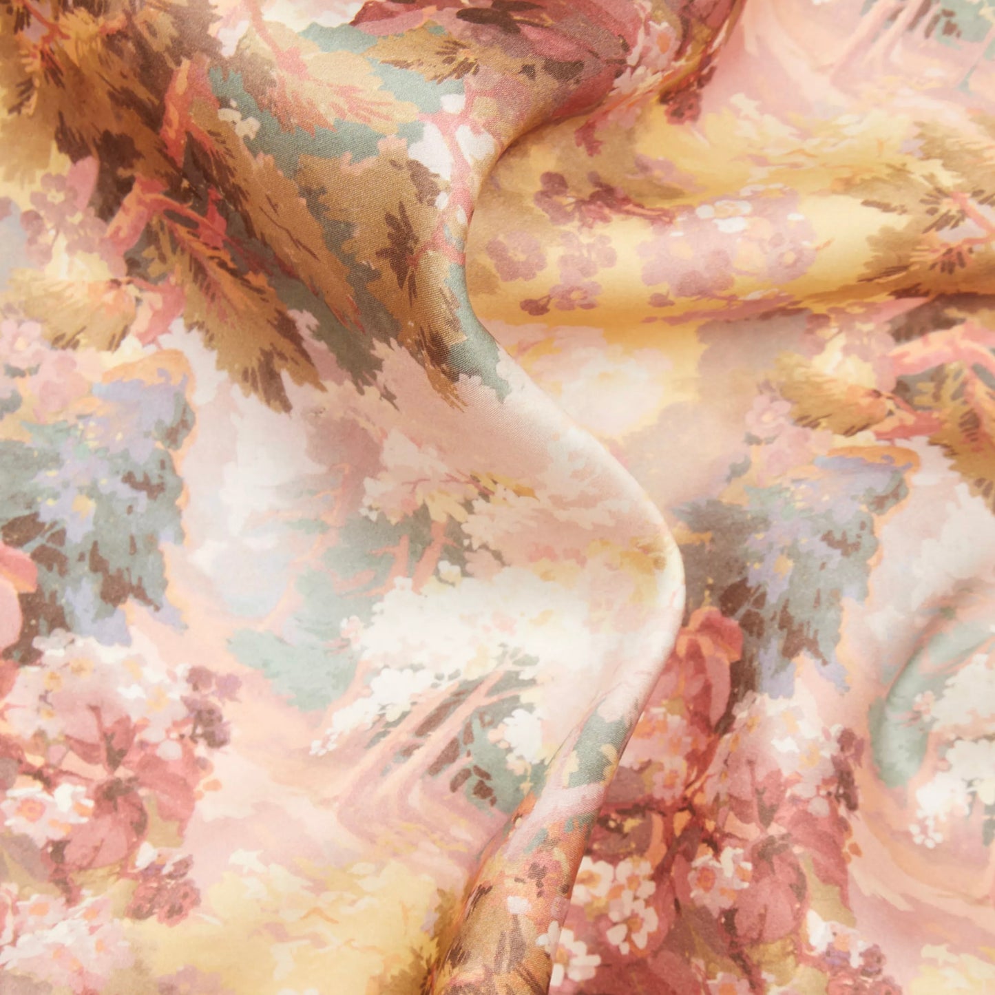 Liberty Fabrics Autumnal Walk A Silk Satin