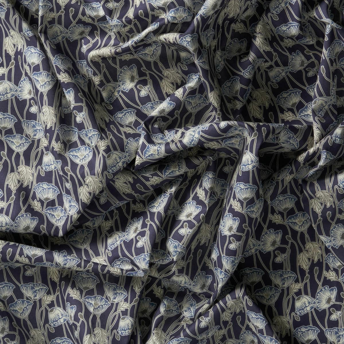 Liberty Fabrics Erito Poppy B Tana Lawn Cotton