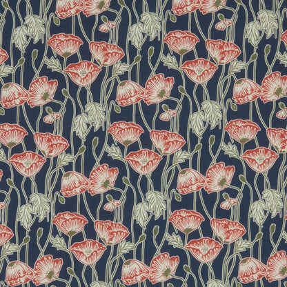 Liberty Fabrics Erito Poppy D Tana Lawn Cotton