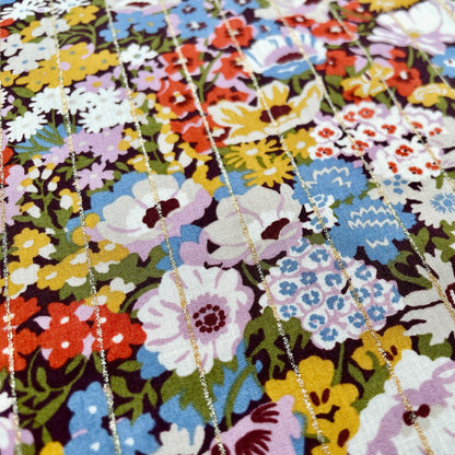 Liberty Fabrics Thorpe Stripe C Tana Lawn Cotton Metallic