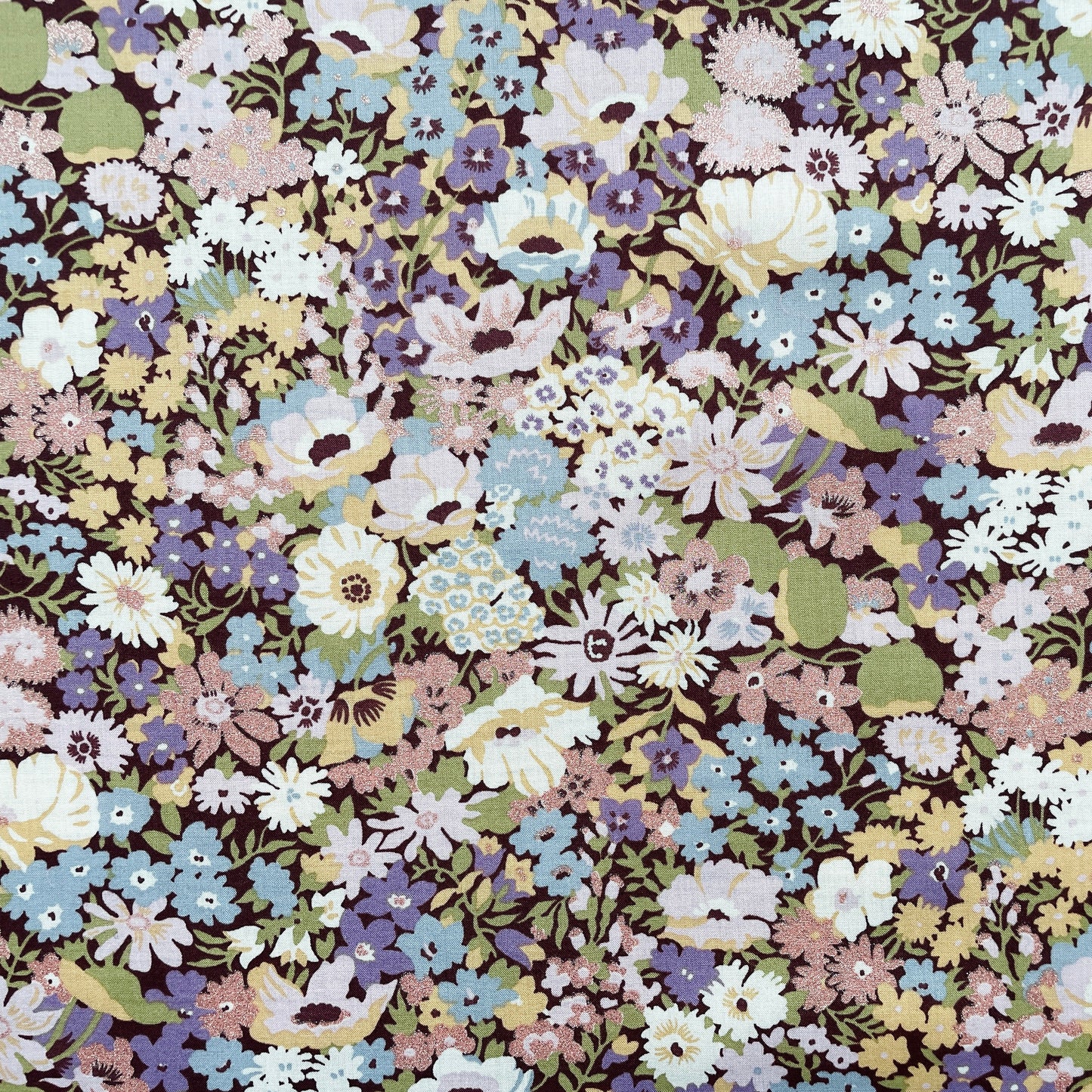 Liberty Fabrics Thorpe B Tana Lawn Cotton Metallic
