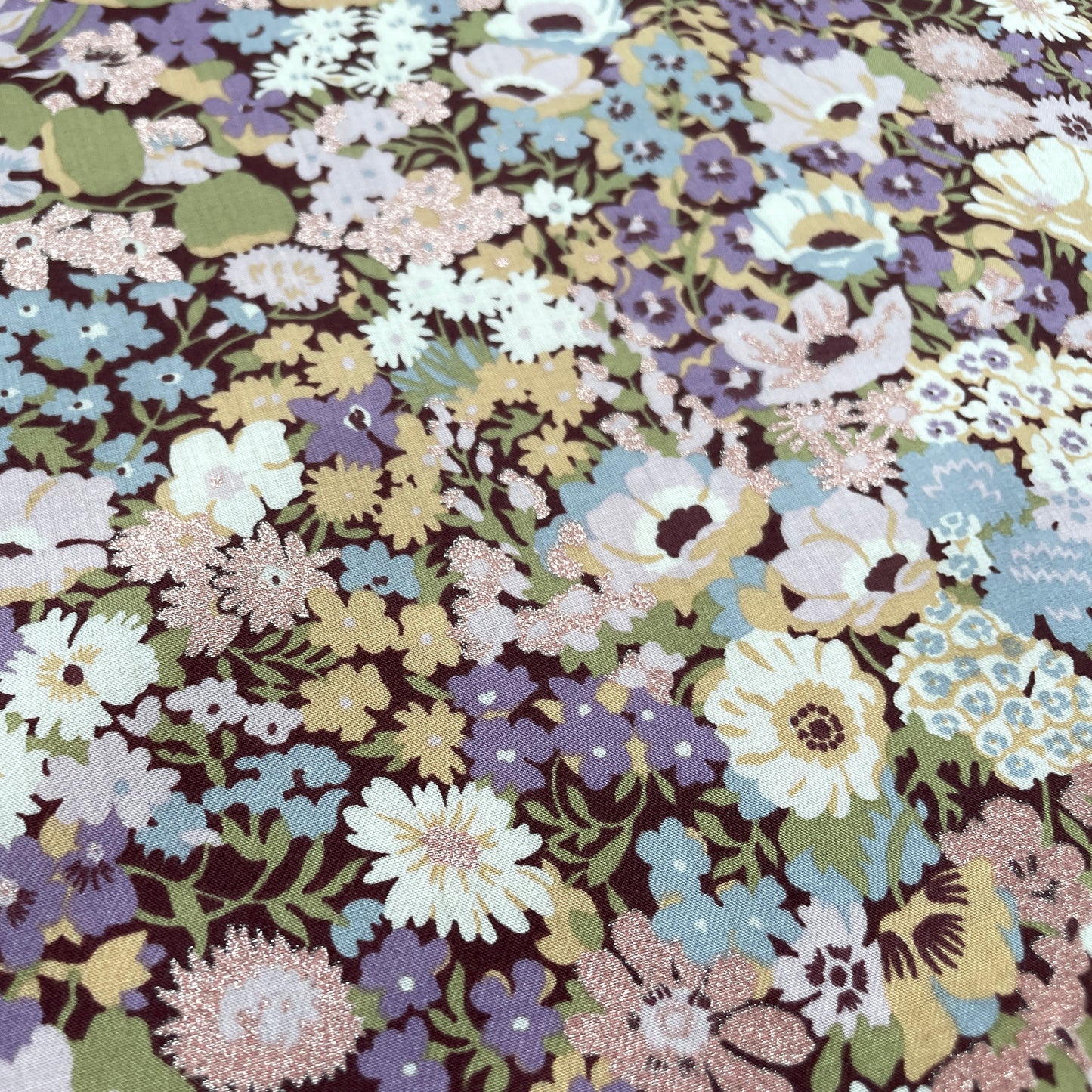 Liberty Fabrics Thorpe B Tana Lawn Cotton Metallic