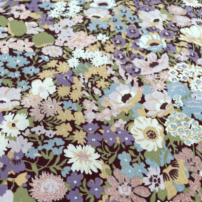 Liberty Fabrics Thorpe B Tana Lawn Cotton Metallic