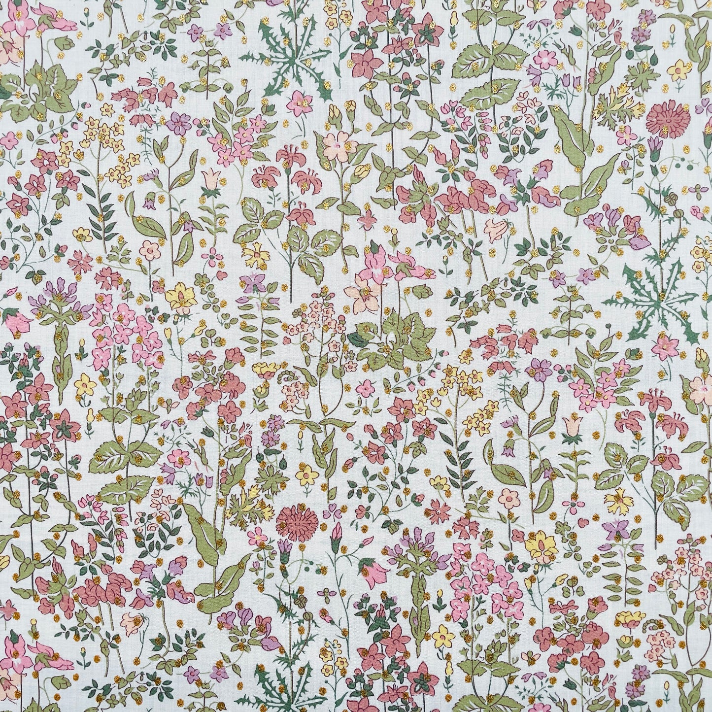 Liberty Fabrics Field Flowers Spot A Tana Lawn Cotton Metallic