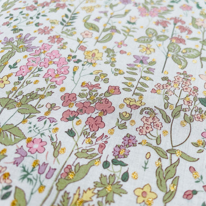 Liberty Fabrics Field Flowers Spot A Tana Lawn Cotton Metallic