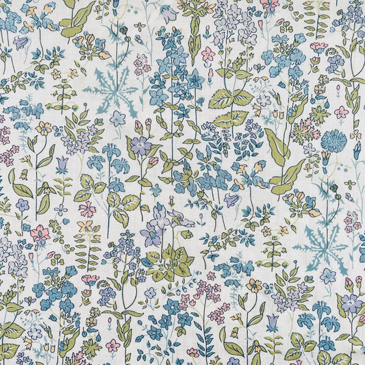 Liberty Fabrics Field Flowers B Tana Lawn Cotton Metallic