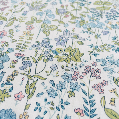 Liberty Fabrics Field Flowers B Tana Lawn Cotton Metallic