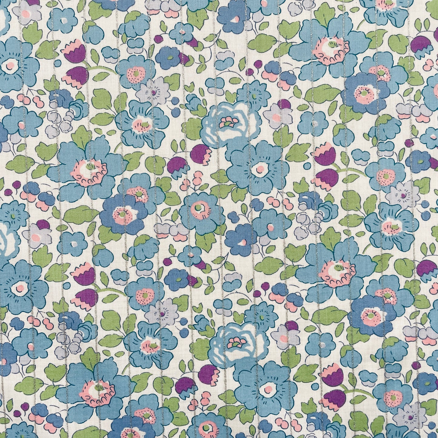 Liberty Fabrics Betsy Stripe C Tana Lawn Cotton Metallic
