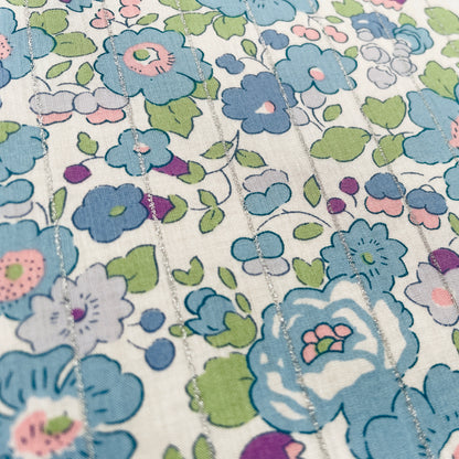 Liberty Fabrics Betsy Stripe C Tana Lawn Cotton Metallic