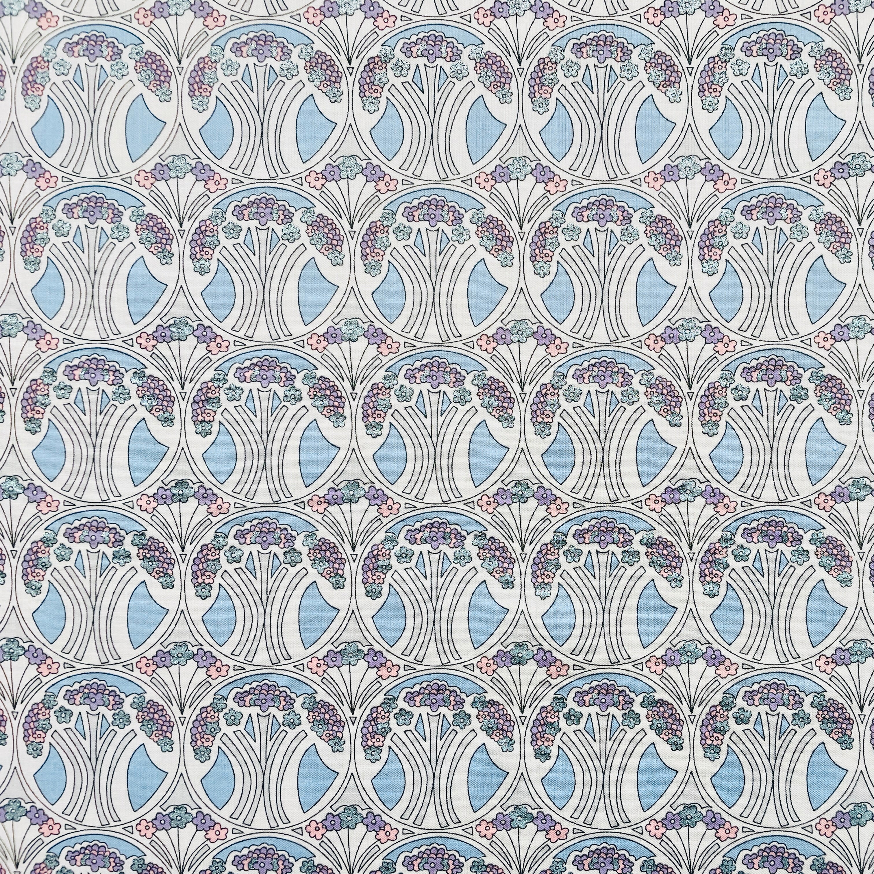 Liberty Fabrics Mauverina B Tana Lawn Cotton Metallic – The Little ...