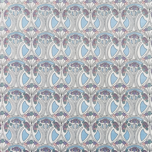 Liberty Fabrics Mauverina B Tana Lawn Cotton Metallic