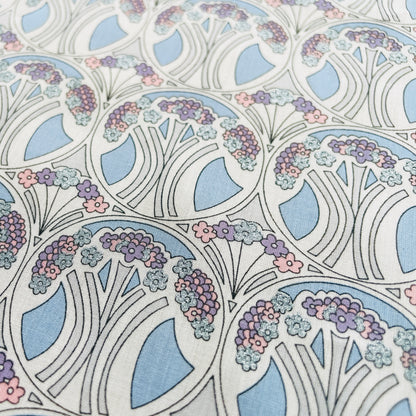 Liberty Fabrics Mauverina B Tana Lawn Cotton Metallic
