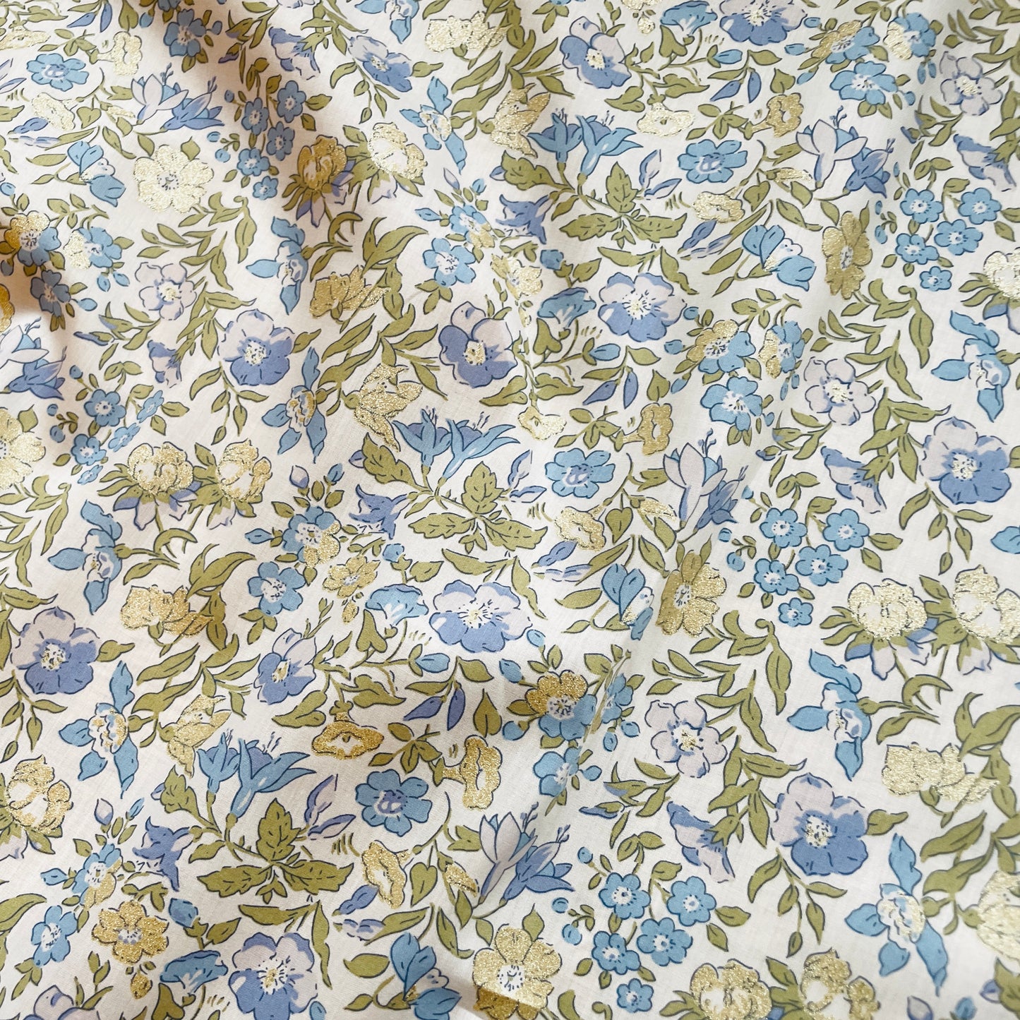 Liberty Fabrics Mamie A Tana Lawn Cotton Metallic