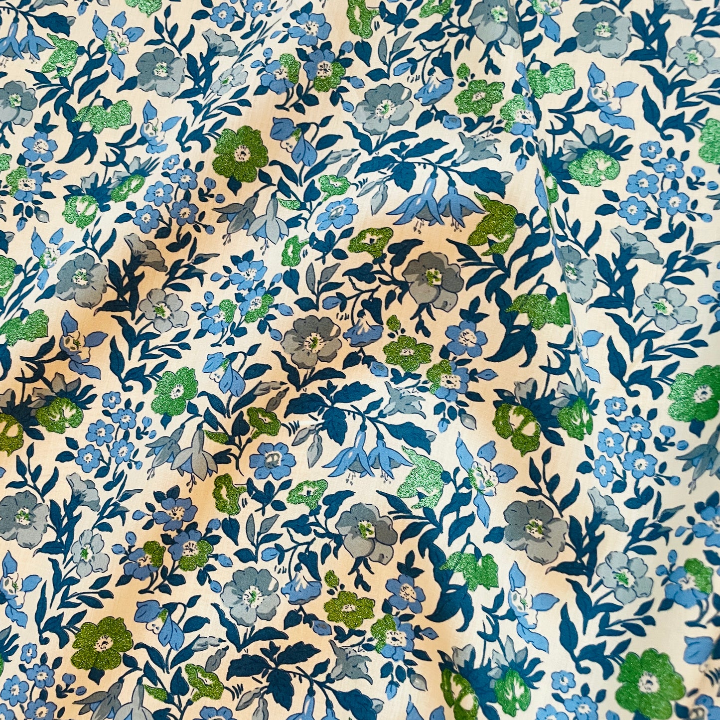 Liberty Fabrics Mamie C Tana Lawn Cotton Metallic