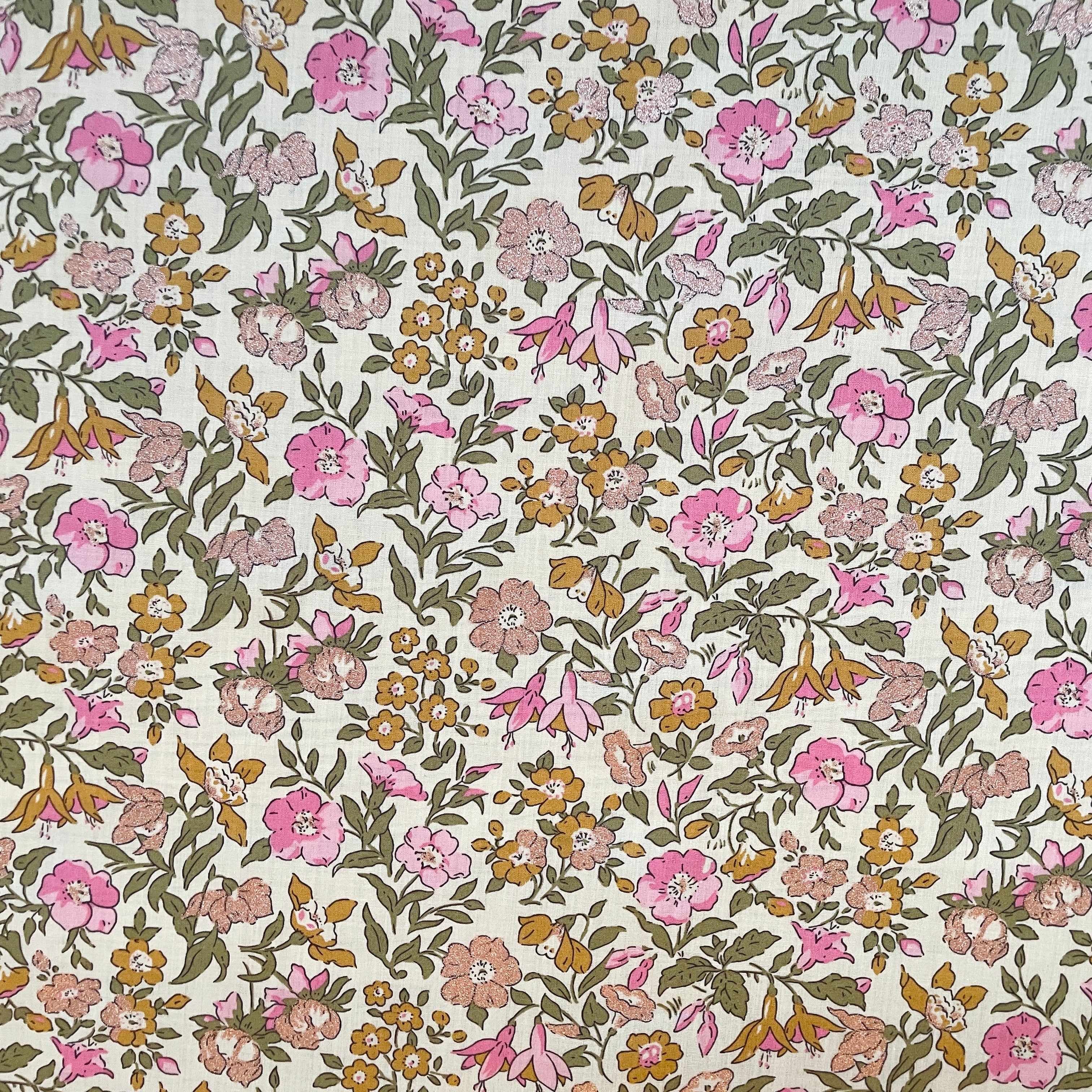 Liberty Fabrics Mamie B Tana Lawn Cotton Metallic – The Little World of ...