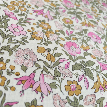 Liberty Fabrics Mamie B Tana Lawn Cotton Metallic