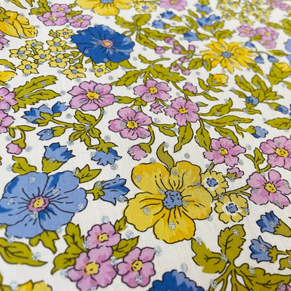 Liberty Fabrics Larissa Rose Spot B Tana Lawn Cotton Metallic