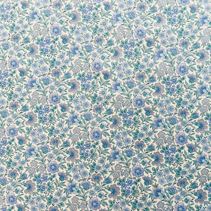 Liberty Fabrics Carnation Garden B Tana Lawn Cotton Metallic