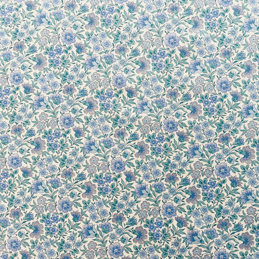 Liberty Fabrics Carnation Garden B Tana Lawn Cotton Metallic