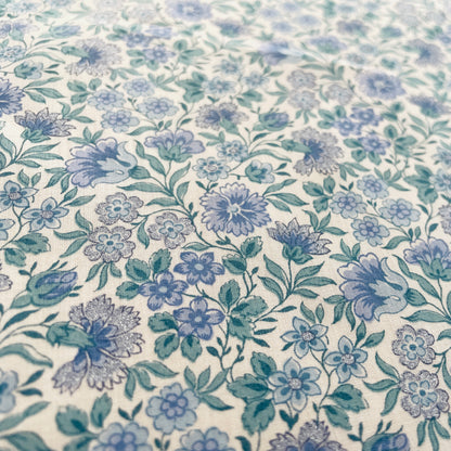 Liberty Fabrics Carnation Garden B Tana Lawn Cotton Metallic