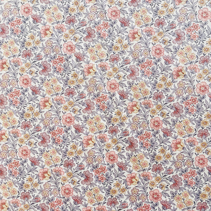 Liberty Fabrics Carnation Garden C Tana Lawn Cotton Metallic