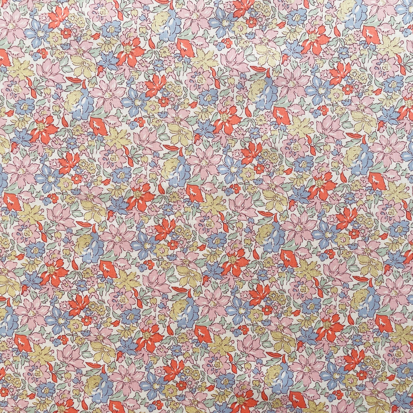 Liberty Fabrics Julia Belle A Tana Lawn Cotton Metallic