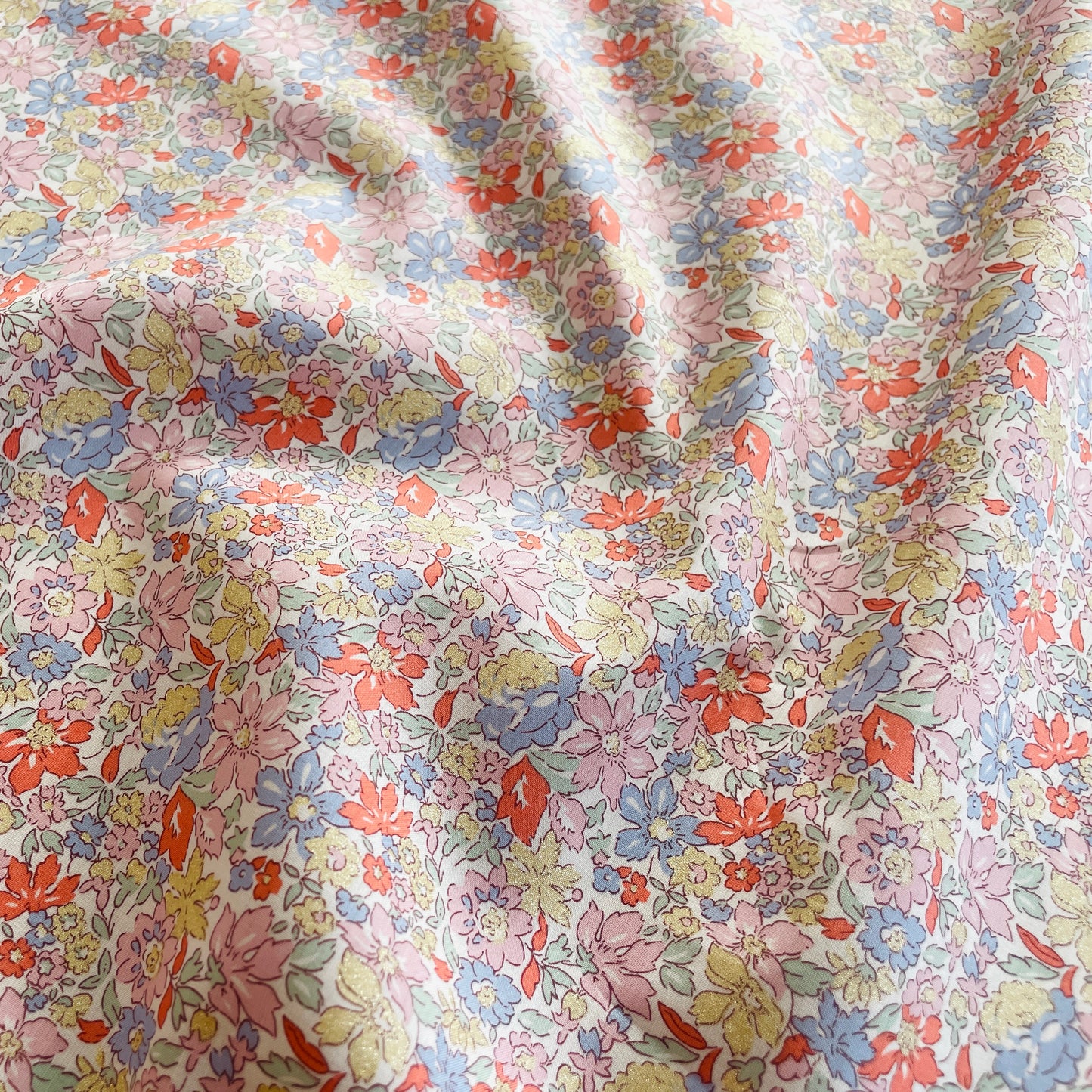 Liberty Fabrics Julia Belle A Tana Lawn Cotton Metallic