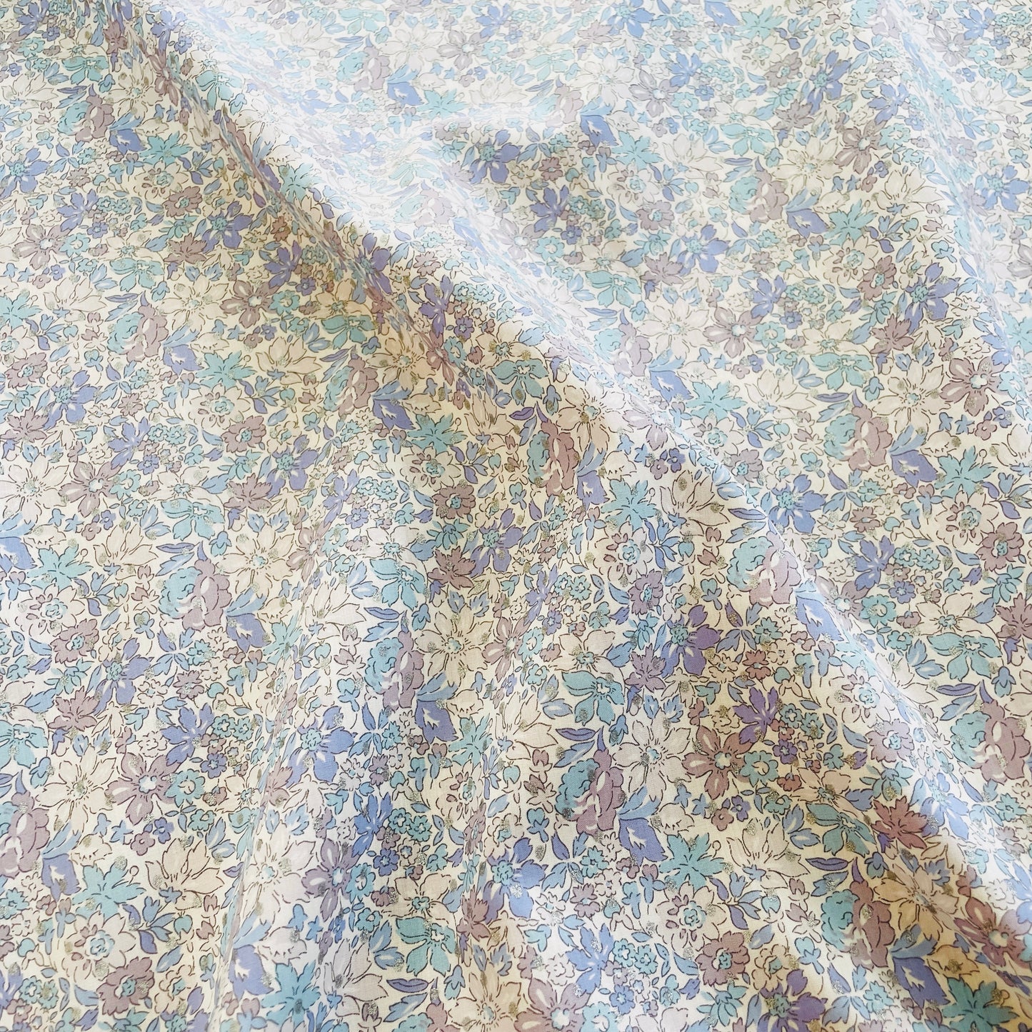 Liberty Fabrics Julia Belle Spot B Tana Lawn Cotton Metallic