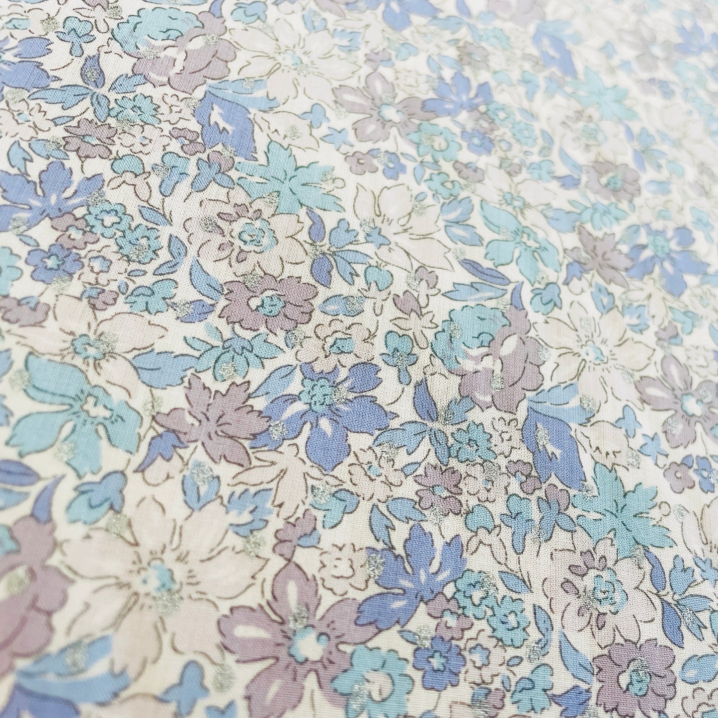 Liberty Fabrics Julia Belle Spot B Tana Lawn Cotton Metallic