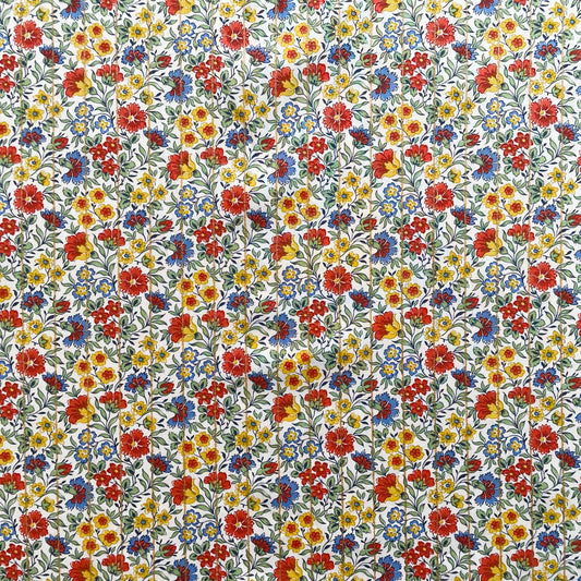 Liberty Fabrics Carnation Garden Stripe A Tana Lawn Cotton Metallic