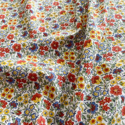 Liberty Fabrics Carnation Garden Stripe A Tana Lawn Cotton Metallic