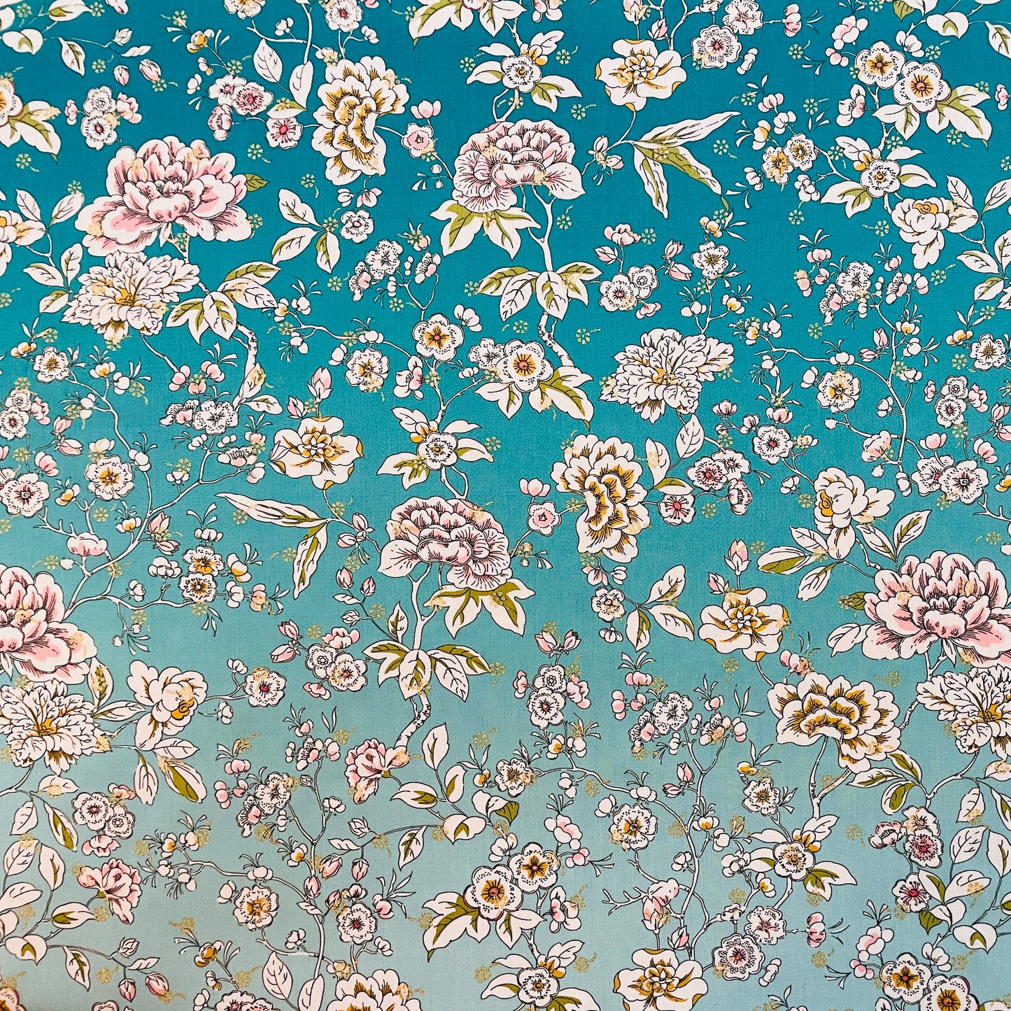 Liberty Fabrics Ceremony Blooms Blossom A Tana Lawn Cotton Metallic