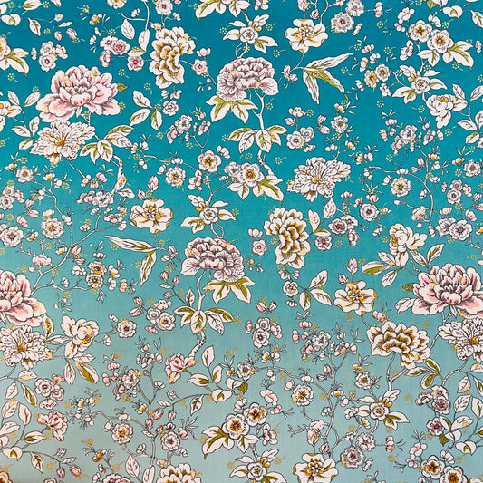 Liberty Fabrics Ceremony Blooms Blossom A Tana Lawn Cotton Metallic