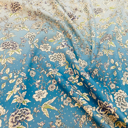 Liberty Fabrics Ceremony Blooms Spot B Tana Lawn Cotton Metallic