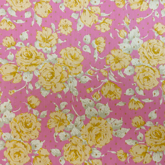 Liberty Fabrics Carline Love Spot C Tana Lawn Cotton Metallic