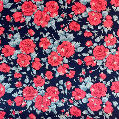 Liberty Fabrics Carline Love Star A Tana Lawn Cotton Metallic