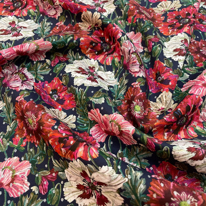 Liberty Fabrics Poppy Amelie Spot A Tana Lawn Cotton Metallic