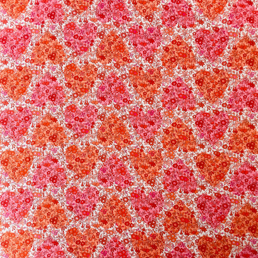 Liberty Fabrics Chamomile Hearts B Tana Lawn Cotton